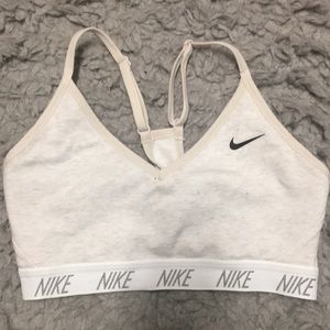 Cream Nike sports bra